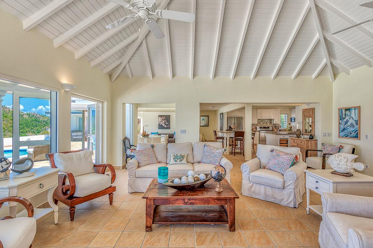 Pool Villa St Martin -  Living room area